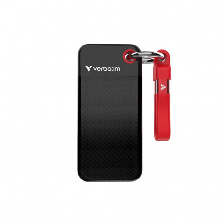 Verbatim Pocket SSD USB 3.2 Gen 2 2TB must/punane