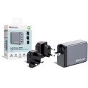 Verbatim GNC-200 GaN laadija 200W 2 x USB-C PD 100W / 1 x USB-C PD 65W / 1 x USB QC 3.0 (EU/UK/US)