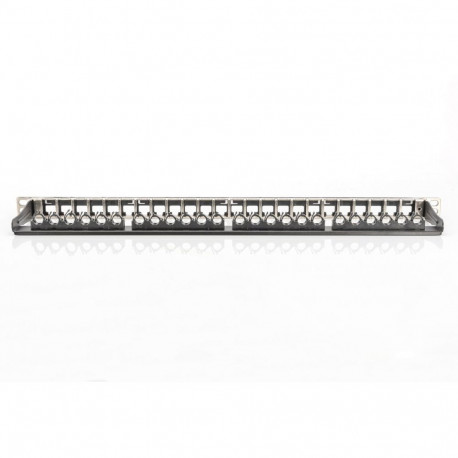Suurtihedusega 19" ühenduspaneel 24x keystone 0.5U