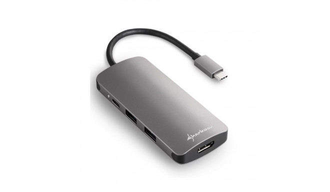Sharkoon USB 3.0 Type C multiport adapter juhtmega USB 3.2 Gen 1 (3.1 Gen 1) Type-C hall
