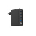 Gembird CHARGER USB 100W 4PORT GAN/TA-UC-PDQC100LCD-01-BK