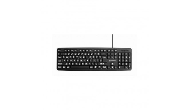 Gembird KEYBOARD STANDART USB ENG BIG/LETT. BLACK KB-US-103