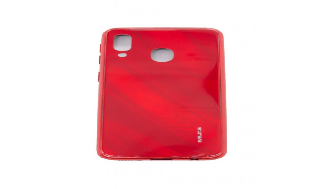 Evelatus Samsung Galaxy A20e Water Ripple Full Color Electroplating Tempered Glass Red