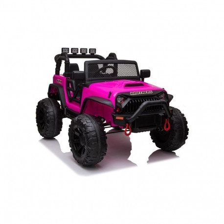 Jeep laste elektriauto JC666 LED-tuled MP3 kaugjuhtimispult, roosa