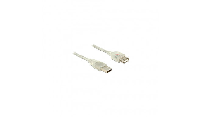 DeLOCK 83881 USB cable USB 2.0 1 m USB A Transparent