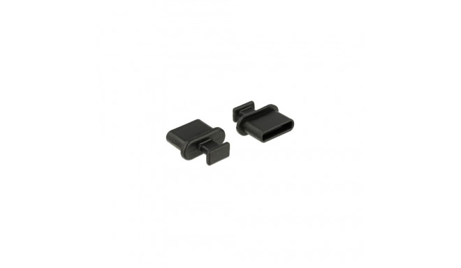 DeLOCK 64013 socket safety cover USB Type-C Black 10 pc(s)