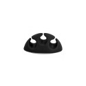 DeLOCK Cable Holder with 3 feed-throughs self-adhesive Set 6 pieces black / white