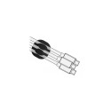 DeLOCK Cable Holder with 3 feed-throughs self-adhesive Set 6 pieces black / white