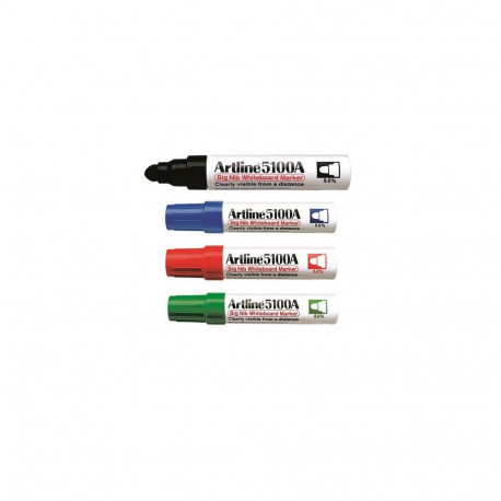 Artline EK-5100A marker 4 pc(s) Bullet tip Black, Blue, Green, Red