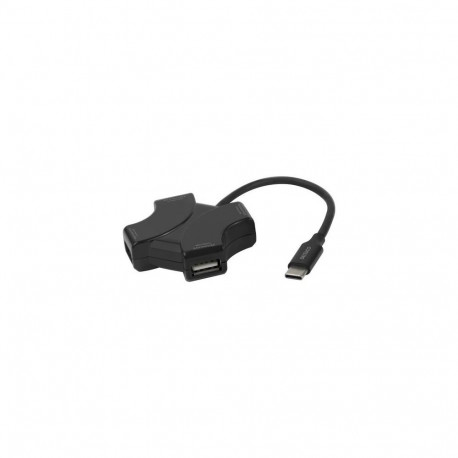Deltaco USBC-HUB205 interface hub USB Type-C 480 Mbit/s Black