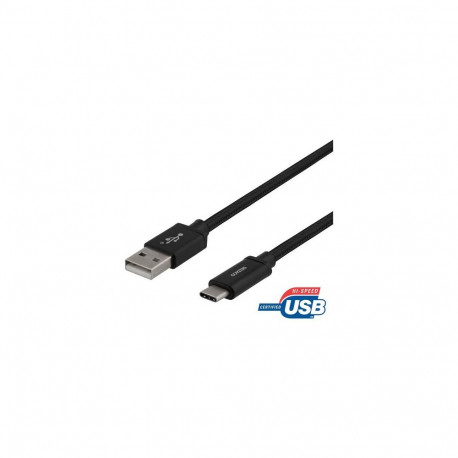 Deltaco USBC-1132M USB cable USB 2.0 1 m USB A Black