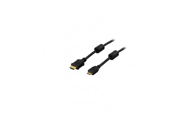 Deltaco HDMI-1026 HDMI cable 2 m HDMI Type A (Standard) HDMI Type C (Mini) Black