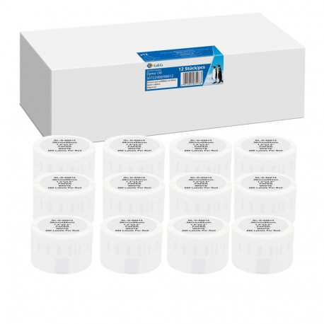 12x G&G Etiketten 36mm x 89mm sw Komp. m. Dymo 99012/ s0722400