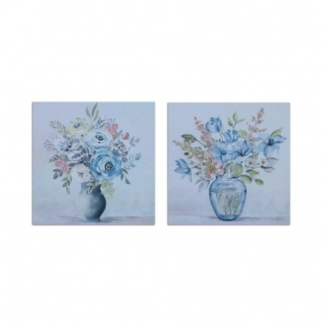 Canvas DKD Home Decor Canvas MDF Wood 80 x 2,8 x 80 cm