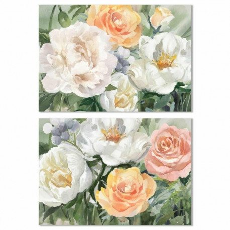 Maal DKD Home Decor Kwiaty (90 x 2,5 x 60 cm) (2 Ühikut)