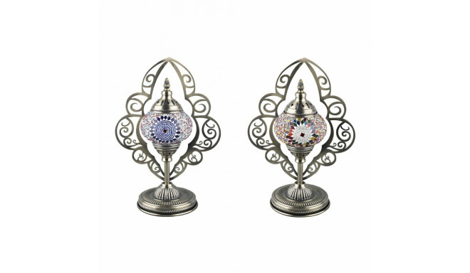 Desk lamp DKD Home Decor Crystal Mosaic Metal Multicolour Arab (20 x 15 x 42 cm) (2 Units)