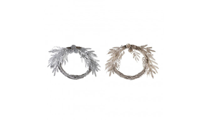 Advent wreathe DKD Home Decor Metal Polyester (50 x 6 x 40 cm) (2 Units)