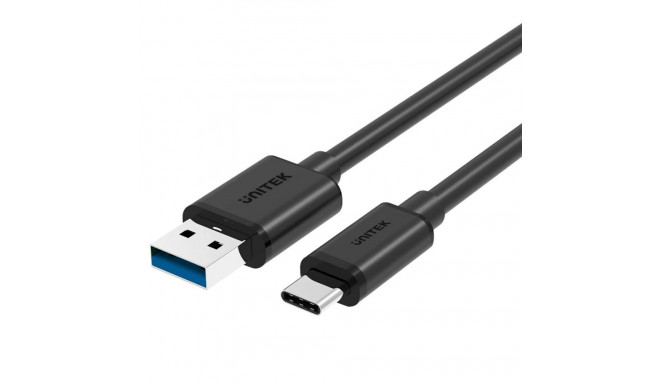 USB A - USB C Kaabel Unitek Y-C474BK+ Must 1 m