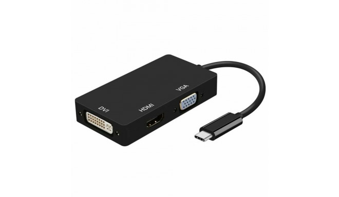 USB-C to VGA/HDMI/DVI Adapter Aisens A109-0343 Black 15 cm
