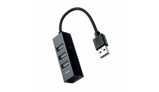 USB Hub NANOCABLE 10.16.4404 Black (1 Unit)