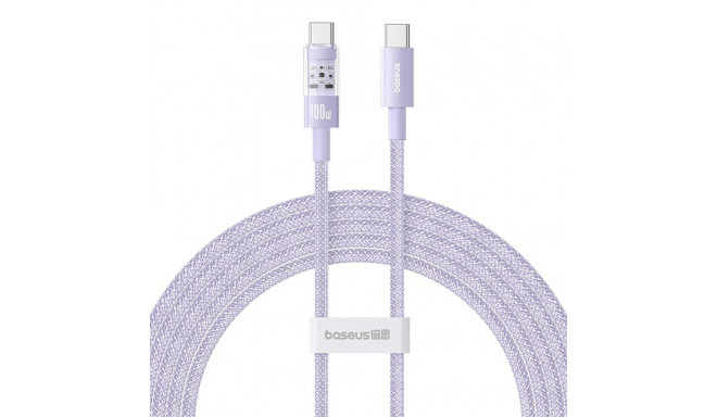 USB-C - USB-C Kaabel Baseus P10373000511-01 Lilla 2 m
