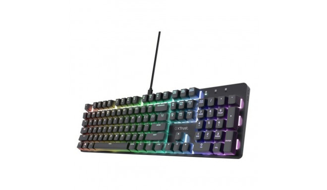 Mänguriklaviatuur Trust GXT 871 Zora Must Mitmevärviline QWERTY Qwerty US