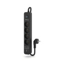 4-socket plugboard with power switch Kerg M02523 (3 m)