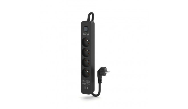 4-socket plugboard with power switch Kerg M02523 (3 m)