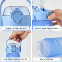 Water bottle Bewinner Multicolour 800 ml 7,3 x 7,3 x 23,5 (12 Units)