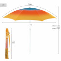 Beach parasol Aktive Multicolour 200 x 200 x 200 cm (6 Units)