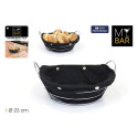 Breadbasket My Bar Black Metal 26 x 23,5 x 11,2 cm (12 Units)