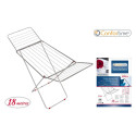 Kokkupandav Pesukuivatusrest 18 m Confortime Hibisco Hõbedane Metall 180 x 55 x 109 cm (6 Ühikut)