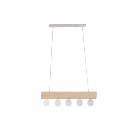 Laevalgusti Home ESPRIT Valge Must Helepruun Puit 50 W 80 x 10 x 30 cm