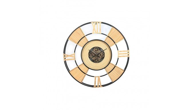 Seinakell Home ESPRIT Must Naturaalne Metall Rotang 100 x 9 x 100 cm