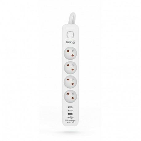 4-socket plugboard with power switch Kerg M02414 (3 m)