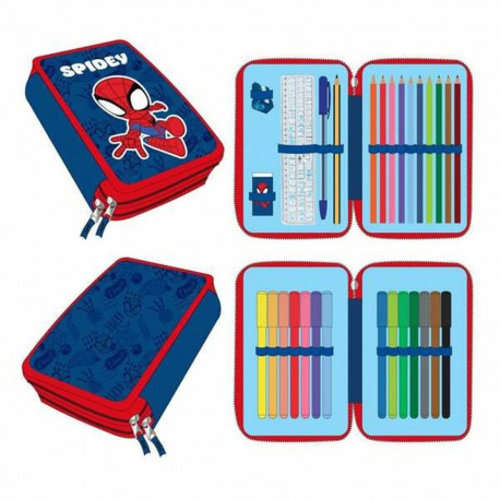 Pencil Case Spidey Dark blue 12,5 x 19,5 x 4,5 cm