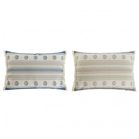 Cushion Home ESPRIT Blue Beige 60 x 10 x 45 cm (2 Units)