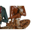 Dekoratiivkuju DKD Home Decor Sinine Pruun Kuldne Leopard 16 x 9,5 x 23 cm (2 Ühikut)