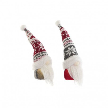 Christmas bauble DKD Home Decor Multicolour Gnome 7 x 7 x 25 cm (2 Units)