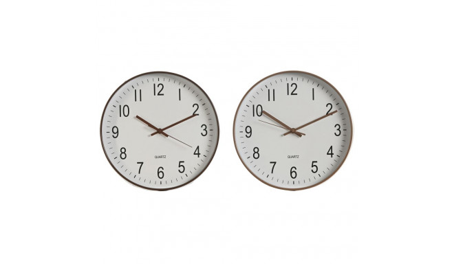 Seinakell Home ESPRIT Valge Pruun Naturaalne PVC 30 x 4 x 30 cm (2 Ühikut)