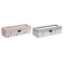 Watch Storage Box DKD Home Decor White Grey Lilac Light Pink Crystal 33 x 11 x 9 cm (2 Units)