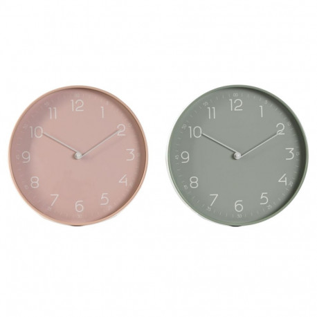 Wall Clock Home ESPRIT Mint PVC 30 x 4 x 30 cm (2 Units)