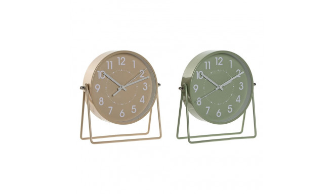 Table clock Home ESPRIT Beige (2 Units)