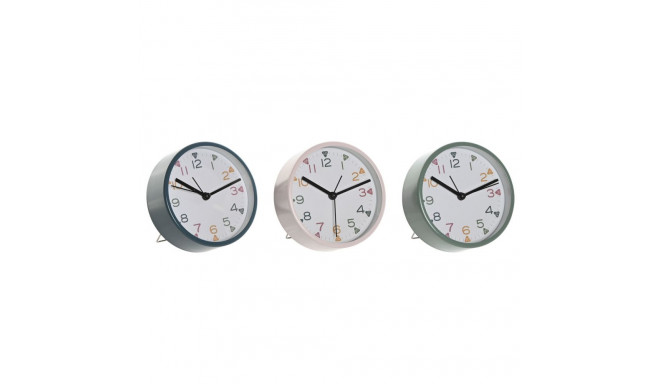 Table clock Home ESPRIT Blue Pink Turquoise (3 Units)