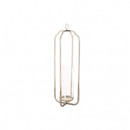 Candleholder Home ESPRIT Silver Crystal Steel 21 x 21 x 62 cm