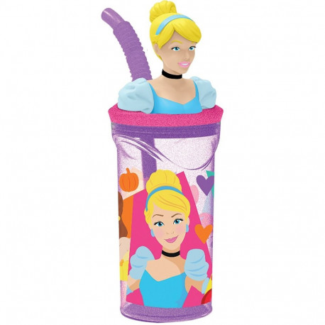 Cup with Straw Disney Princess CZ11334 3D Pink