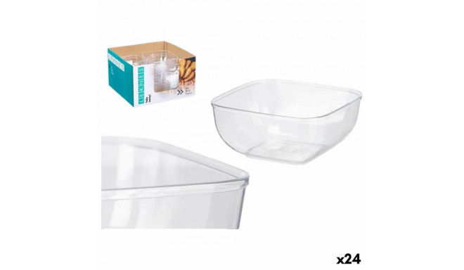 Kausside komplekt Leknes CK80688 CK80688 Läbipaistev Plastmass 800 ml 15,3 x 7 x 15,3 cm (24 Ühikut)