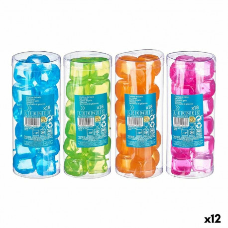 Reusable cooling cubes Leknes TK22008 TK22008 Blue Green Orange Pink Polyethylene Distilled water 6,