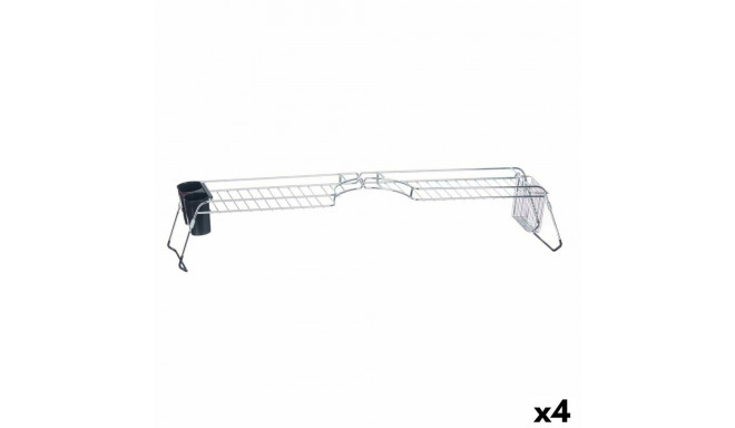 Extendable Dish Drainer for Sink Kinvara W3422A-1 W3422A-1 Black Silver Metal polypropylene 44 x 11 