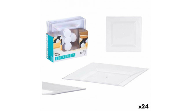 Taldrikute komplekt Leknes CK80668-2-T CK80668-2-T Läbipaistev polüstüreen Plastmass 20,3 x 1,5 x 20